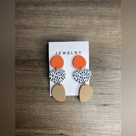 Geometric Drop Earrings - Picture 1 of 3